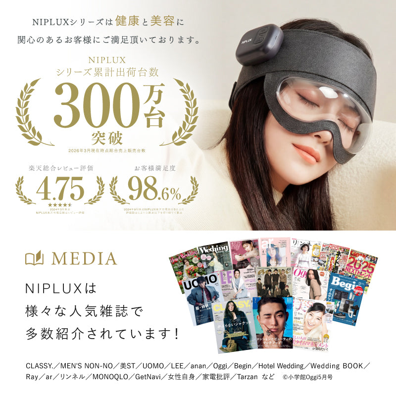 コリラックス CORILAX 目元・頭マッサージャー｜眼精疲労ケア・睡眠