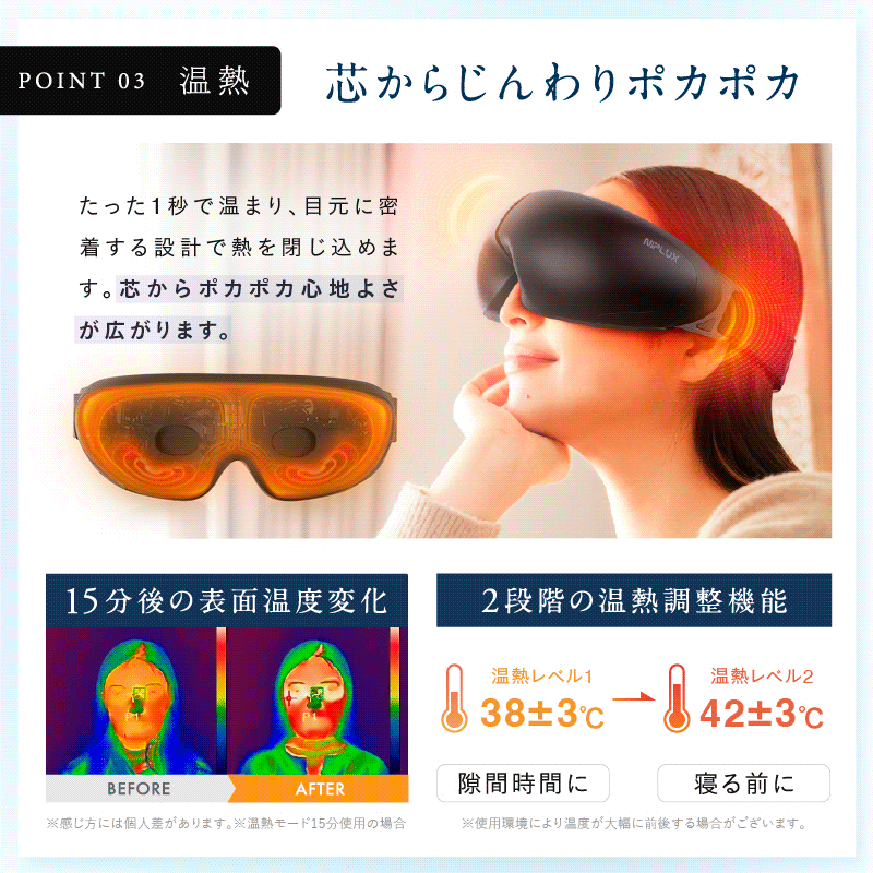 EMS EYE RELAX|EMS×温熱アイマスクで疲れ目ケア 花粉・乾燥による目元 EMS EYE RELAX|EMS×温熱アイマスクで疲れ目ケア 花粉・乾燥による目元
