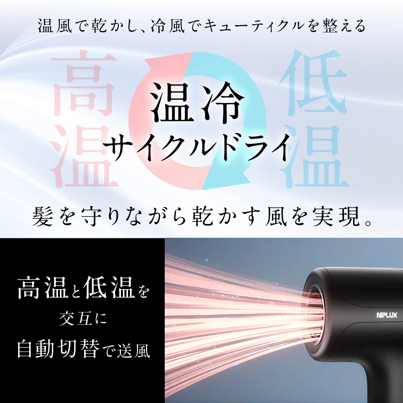 ヘアドライヤー｜ナノケア 大風量×速乾 美髪ケア ツヤ髪・ダメージ軽減
